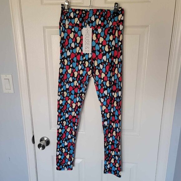 House and I brand - Red, blue and white hearts leggings. BNWT - Picture 5 of 5